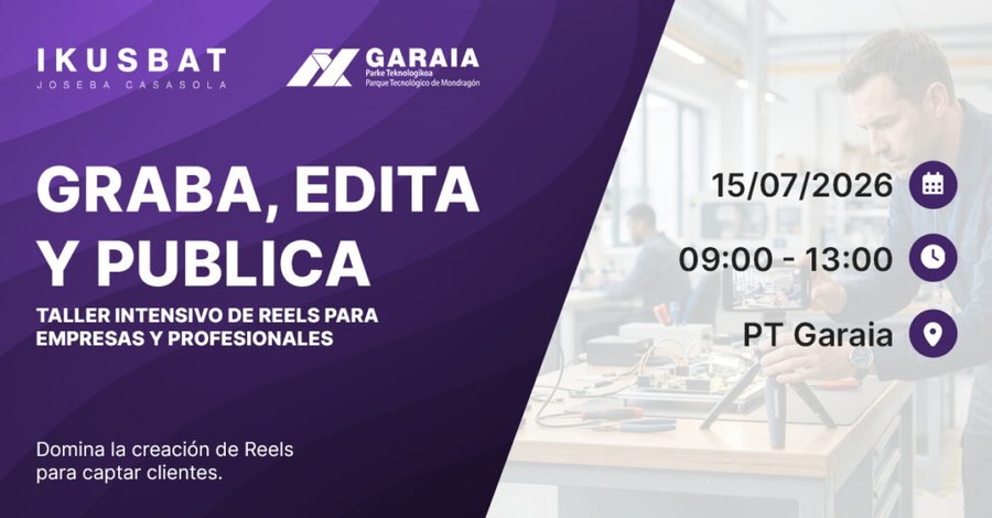Graba, edita y publica: Taller intensivo de Reels para empresas y profesionales