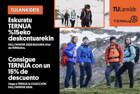 Consigue TERNUA con un 15% de descuento