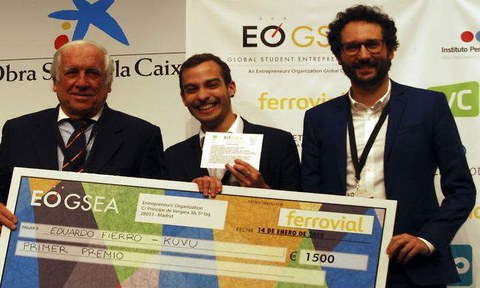 Eduardo Fierro, Leinner de Mondragon Unibertsitatea gana la final Estatal de los Global Student Entrepreneur Awards