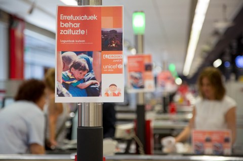 Eroski arranca una campaña para recaudar fondos para proyectos de Unicef ante la crisis de Siria