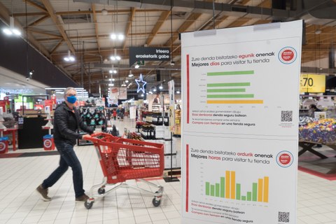 Eroski habilita un sistema de información de afluencia a sus tiendas por franjas horarias de cara a las compras navideñas