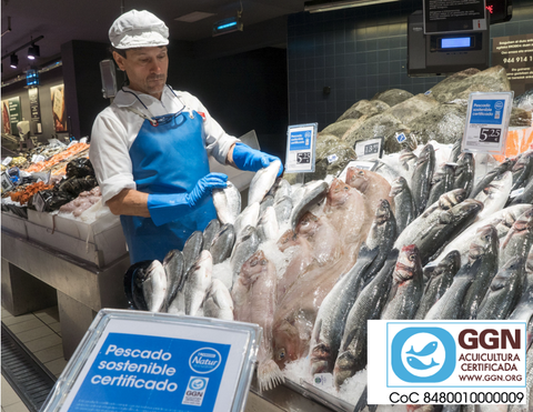 EROSKI logra el sello de sostenibilidad Global Gap Number para el pescado de acuicultura