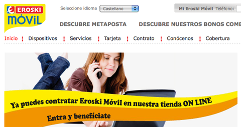 Eroski móvil abre su tienda online