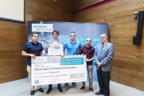 Estudiantes de Mondragon Goi Eskola Politeknikoa premiados en el Concurso de Prototipos Siemens