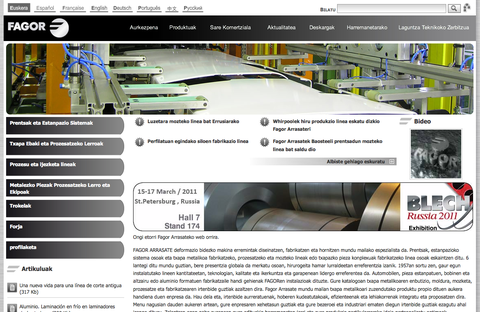 Fagor Arrasate renueva su sitio web