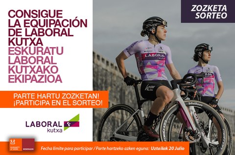 TU Lankide sortea una equipación ciclista de LABORAL Kutxa
