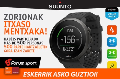 Itxaso Mentxaka se lleva el reloj-pulsómetro SUUNTO fitness sorteado por TU Lankide