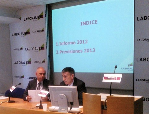 Laboral Kutxa pronostica que la economía vasca caerá un 1,3 % en 2013