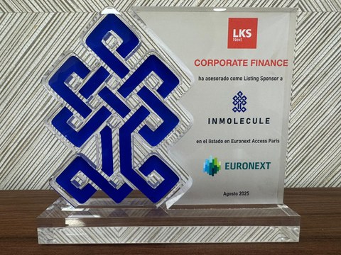 LKS Next Corporate acompaña a Inmolecule en su debut bursátil en Euronext Access París