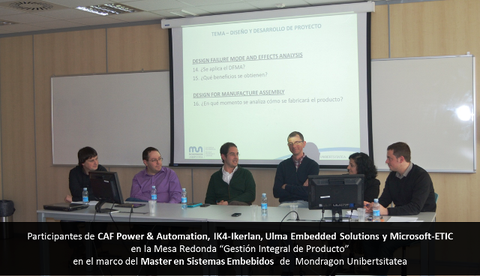 Mesa redonda en la Escuela Politécnica Superior sobre la gestión integral de producto basado en sistemas embebidos