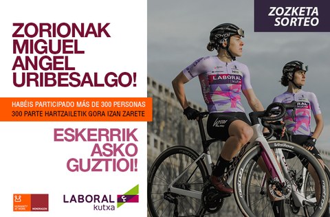 Miguel Angel Uribesalgo, ganador del sorteo de LABORAL Kutxa