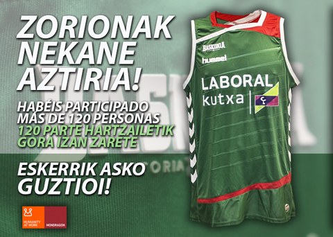 Nekane Aztiria ha sido la ganadora de la camiseta de Laboral Kutxa