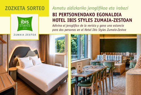 Participa en el sorteo de una estancia en el Hotel Ibis Styles Zumaia-Zestoa