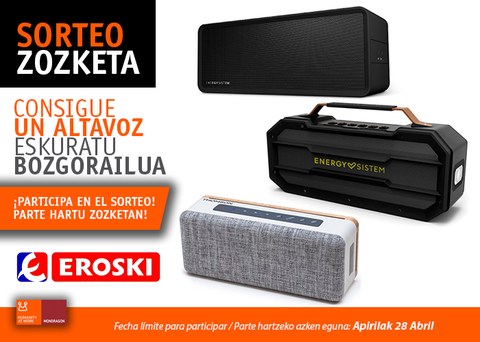 Gana un altavoz gracias a Eroski