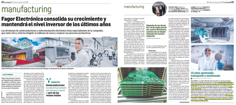 Portada y reportaje principal para Fagor Electrónica en Estrategia Empresarial