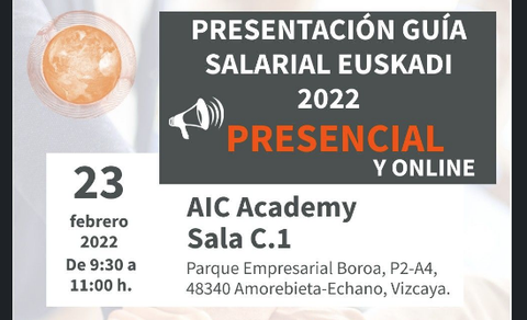 Presentación de la Guía Salarial de Euskadi 2022