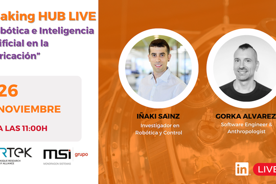 Shaking HUB impulsa su primer directo sobre robótica e inteligencia artificial en la fabricación