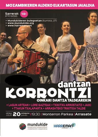 Sorteo de entradas para el espectáculo solidario por Mozambique “Korrontzi Dantzan”