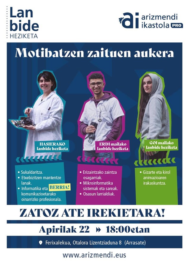 Lanbide Heziketako Ate Irekien jardunaldia Arizmendi Ikastolan
