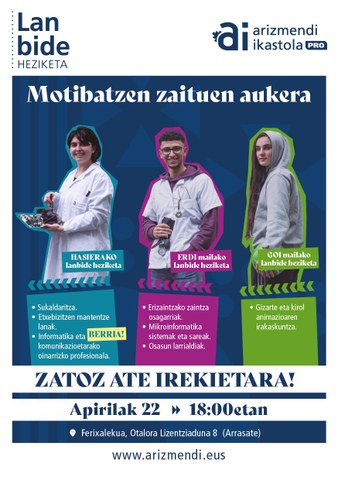 Lanbide Heziketako Ate Irekien jardunaldia Arizmendi Ikastolan