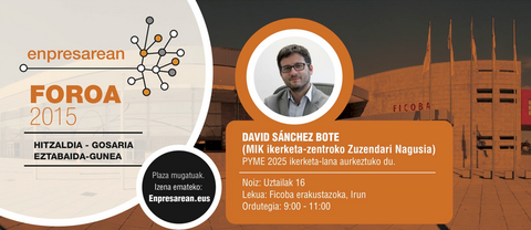 David Sanchezek hitzaldia eskainiko du Enpresarean Foroan 