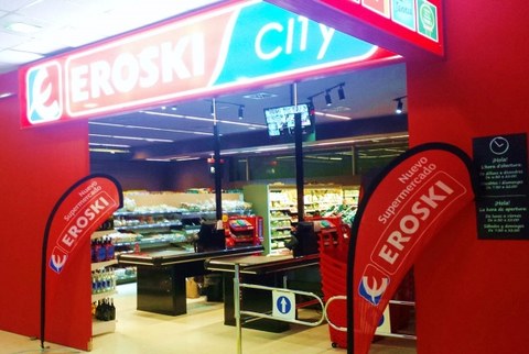 Eroskik 52 frankizia supermerkatu ireki ditu urtearen lehen erdian