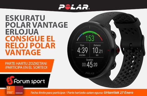 Eskuratu Polar Vantage GPSdun erloju-pultsometroa