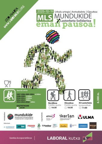 Hamargarren Lasterketa Solidarioan parte hartzeko izen ematea zabaldu du Mundukidek