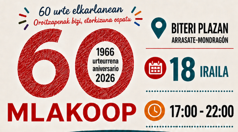 Herritarrekin ospatuko du MLAKOOPek urteurren festa