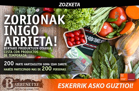 Iñigo Arrieta izan da Barrenetxe-ko zozketaren irabazlea