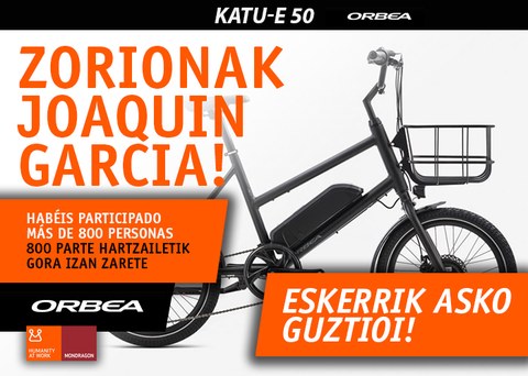 Joaquin Garcia izan da ORBEAko zozketaren irabazlea