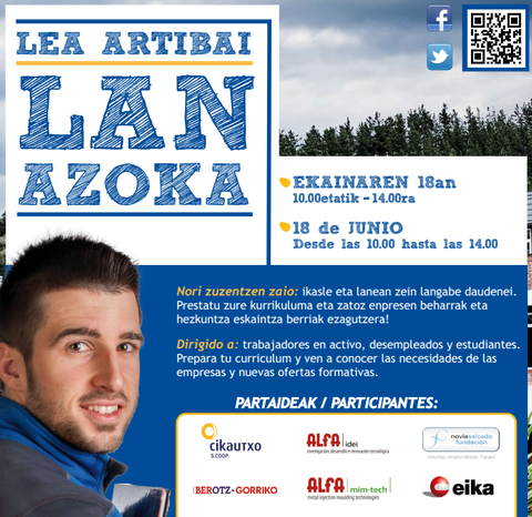 Lea Artibai Ikastetxeak enplegu eta prestakuntza azoka antolatu du ekainaren 18rako