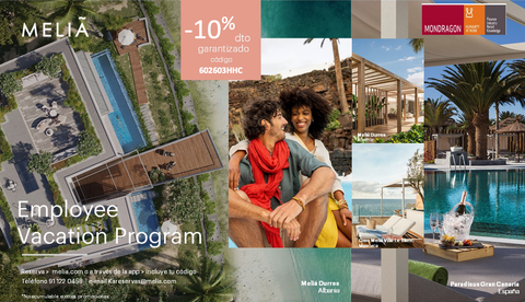 Meliá Hotel kateak eskaintza bereziak egin ditu MONDRAGONeko kooperatibetako langileentzat