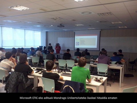 Microsoft teknologien ekosistema aurkeztu da Informatika Ingeniaritza Graduan
