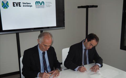 Mondragon Unibertsitatea eta Energiaren Euskal Erakundearen arteko hitzarmena