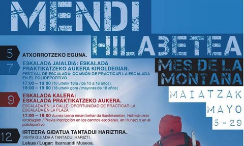 Mondragon Unibertsitateko kirol zerbitzuak eta Eskoriatzako Udalak mendi hilabetea antolatu dute